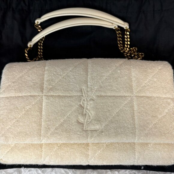 Saint Laurent Quilted Terry Jaime Crossbody Bag - Picture 1 of 16